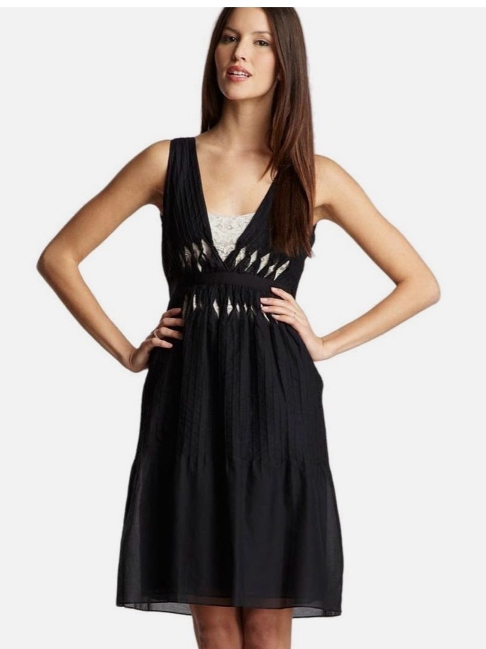 Ellie Tahari Dress Cotton/Silk Dress, Sz 4